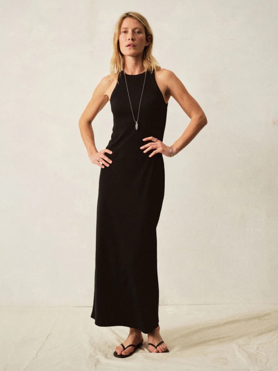 Buck Mason Dresses & Skirts - Buck Mason black rib tank dress midi maxi size SM new minimalist stretch